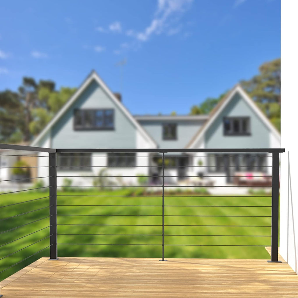 2 Pack Un-drilled Stainless Steel Cable Railing Post O695