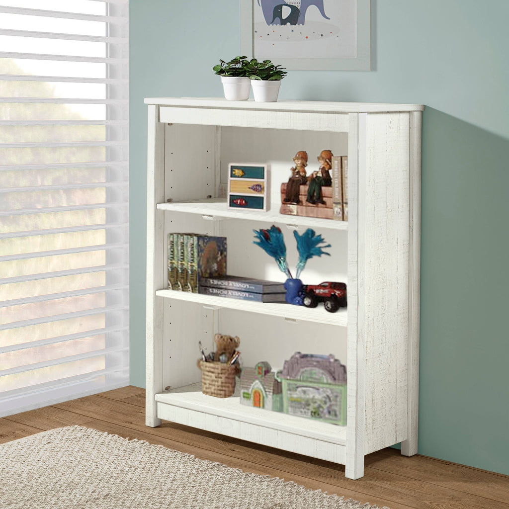 Grey Wood 3-Shelf Bookcase F945360
