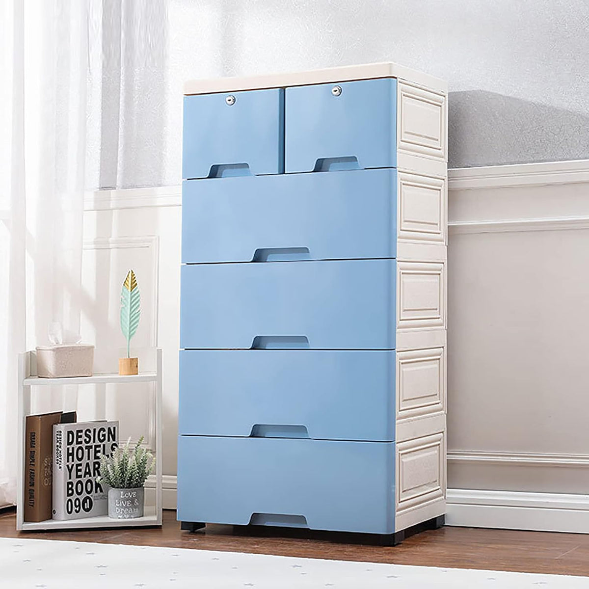 5 Layers 6 Drawer Pink Storage Cabinet E221