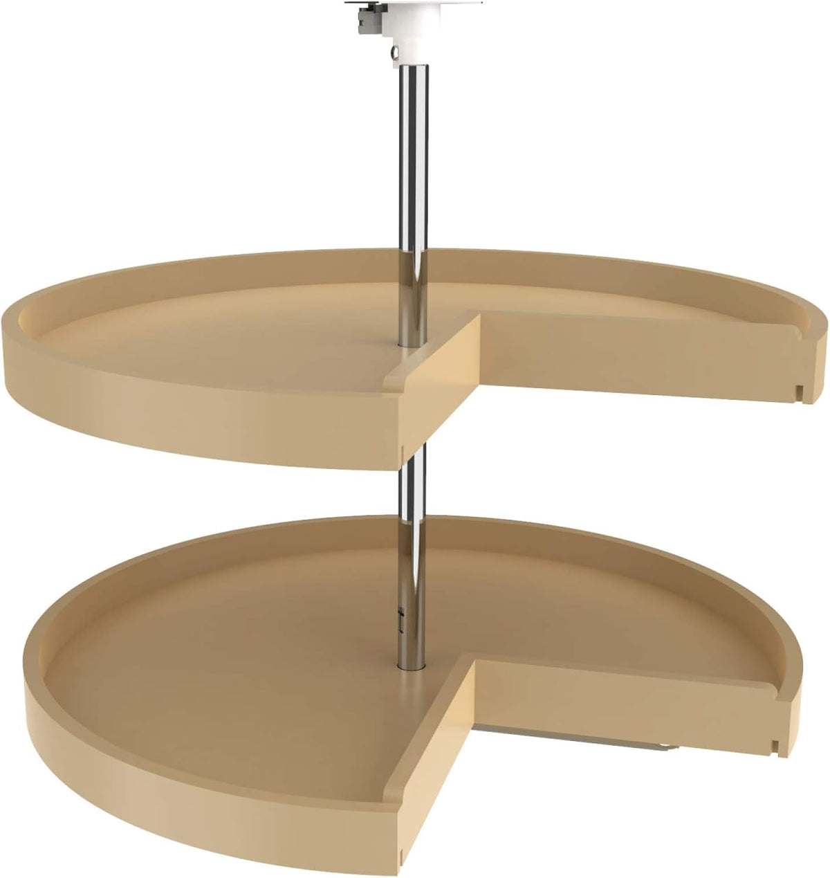 24-Inch Almond Polymer 2-Shelf Lazy Susan Z8524