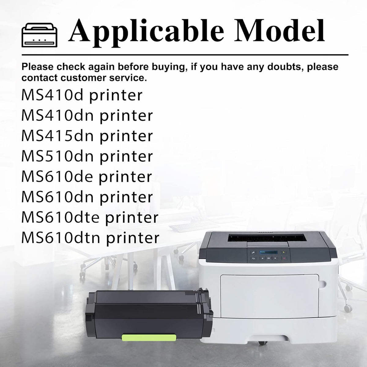 Black Compatible Toner Cartridge E52622