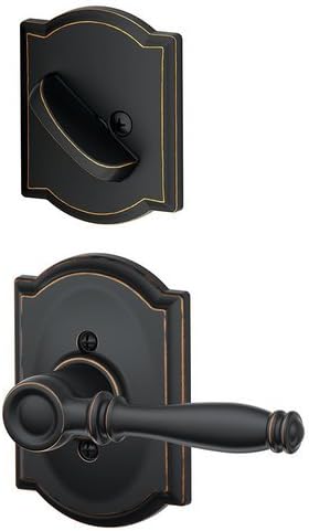Aged Bronze Dummy Interior Pack with Deadbolt Cover Pla Z7909