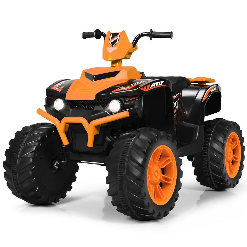 12V Kids 4-Wheeler ATV Quad Ride on Car with LED Light & Music Orange P967509