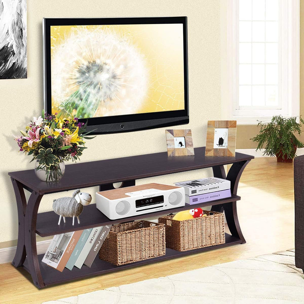 3-Tier TV Stand with Storage Shelves A8013