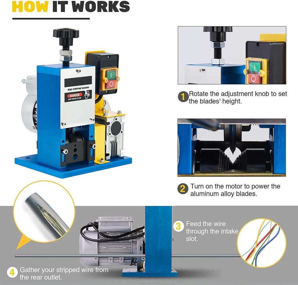 Electric Wire Stripping Machine with Extra Blade A516982