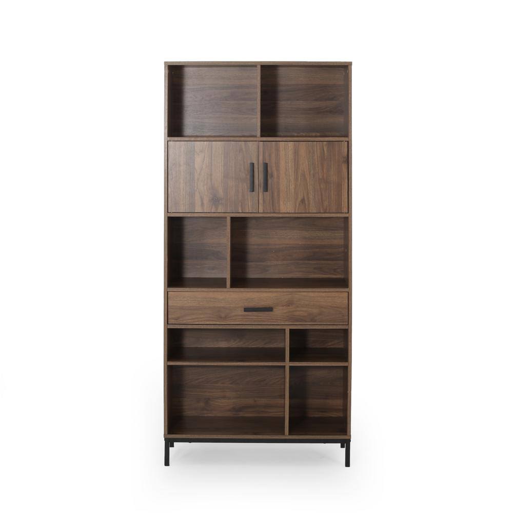 Contemporary Faux Wood Cube Unit Bookcase S394495