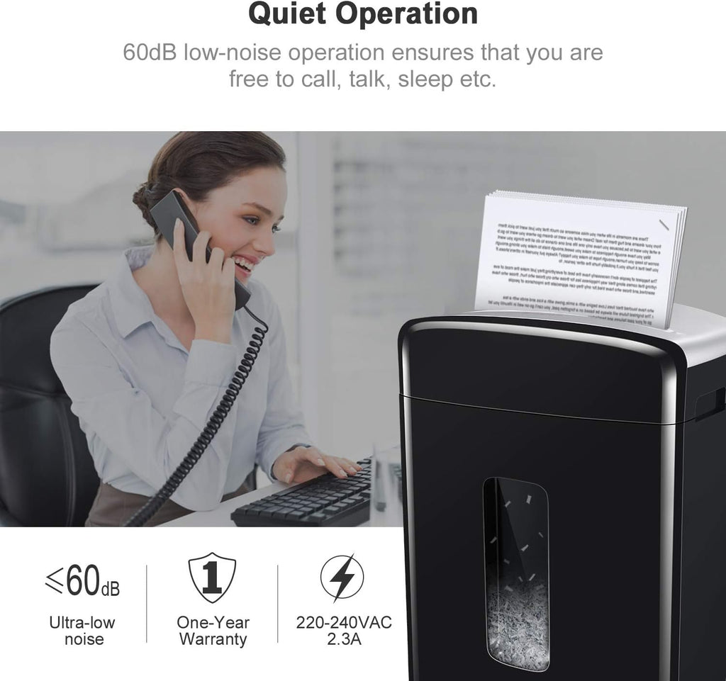 12-Sheet Micro Cut Paper Shredder with Pullout Basket P755415