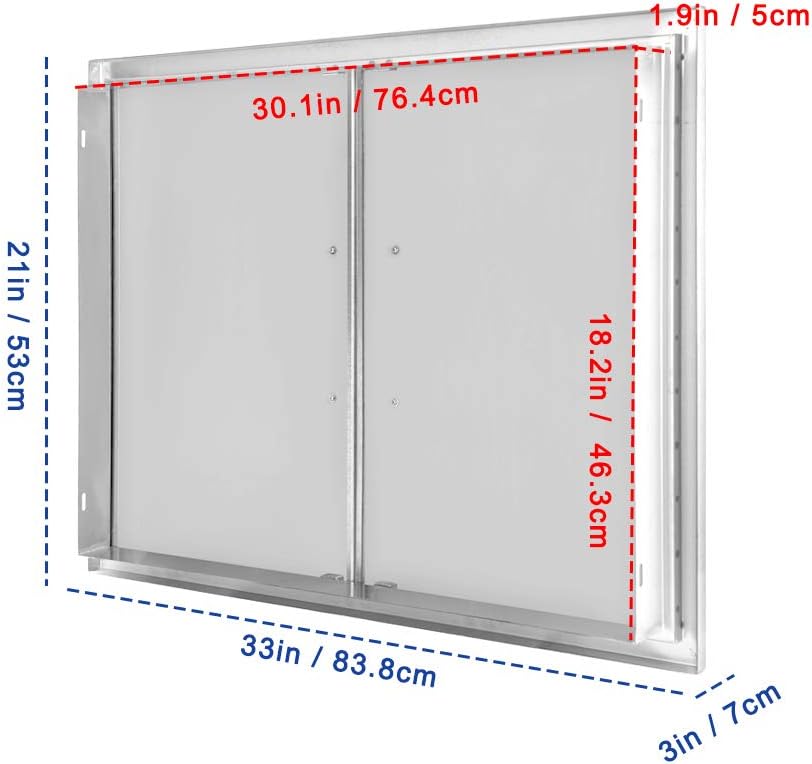 42 W X 21 H Stainless Steel Double Access Door Q82553