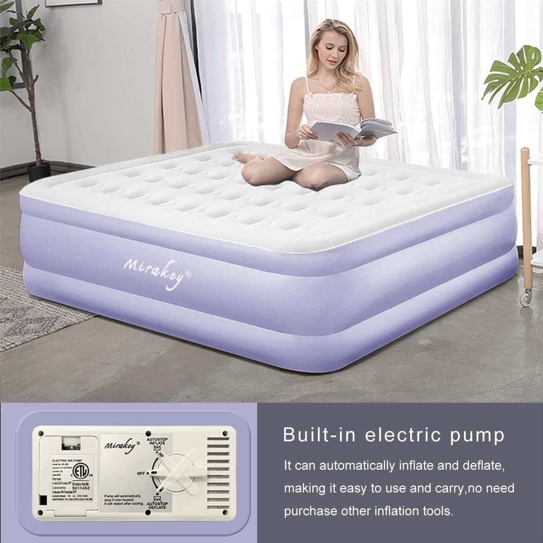 Queen 18'' Double High Air Mattress with Built-in Pump U224708