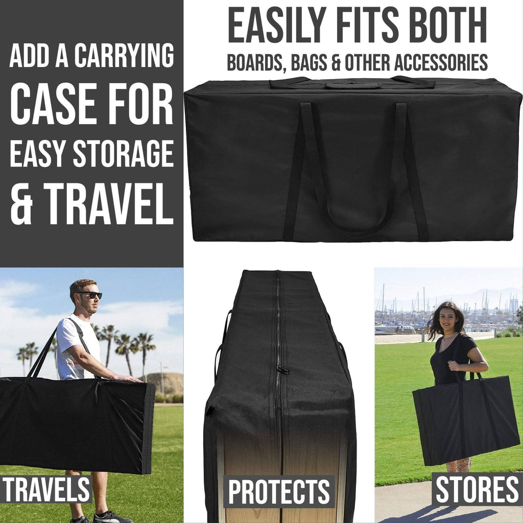 Black Marble Cornhole Set with Carrying Case N5234