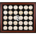 Mahogany Framed 30-Ball Display Case D488