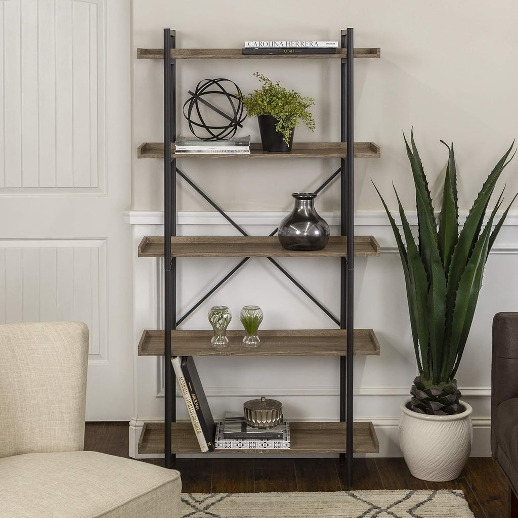 34 Inch Slate Grey Wood Storage Cabinet V476934