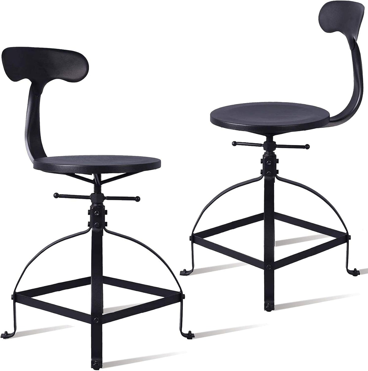 Adjustable Height Swivel Bar Stools with Back Y86343