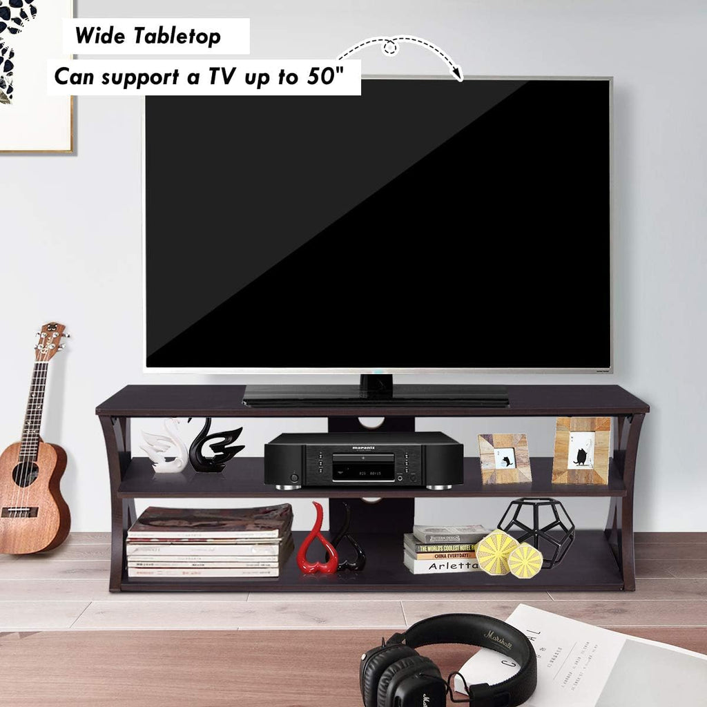 3-Tier TV Stand with Storage Shelves A8013