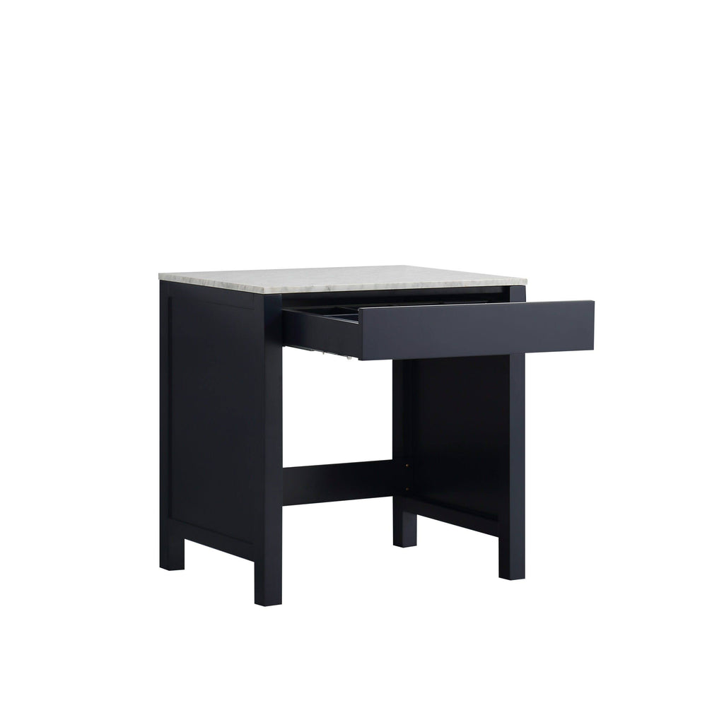 30x22 Make-Up Table with White Carrara Marble Top J18680