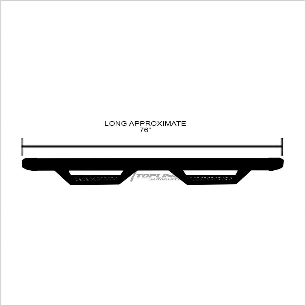 Matte Black Aluminum Hoop Drop Step Side Nerf Bars Running Boards E7016