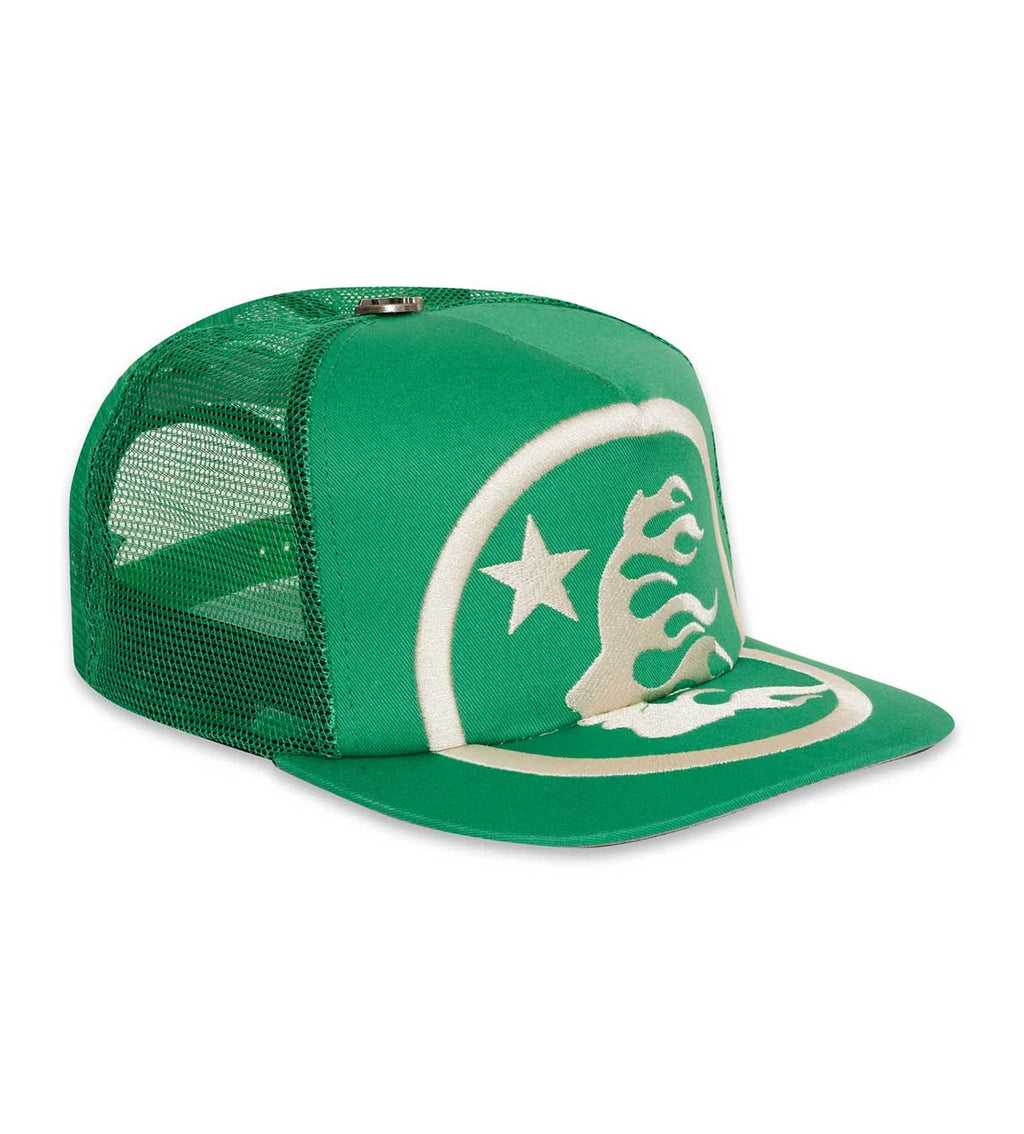 Hellstar Big Logo Trucker Hat Green (Snapback)