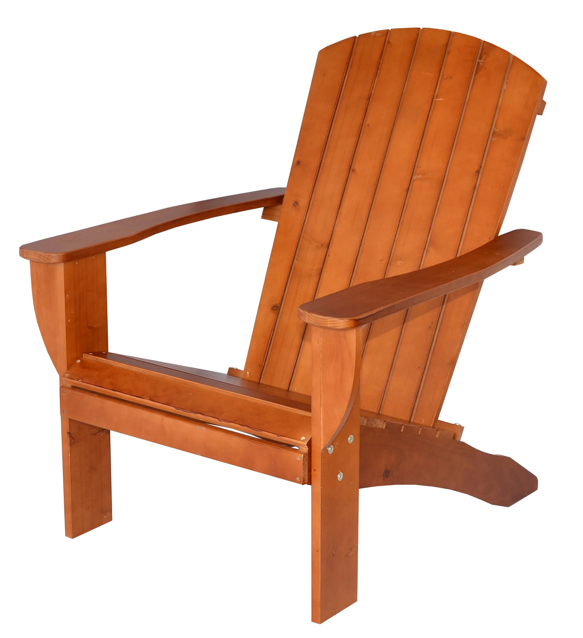 Solid Cedar Adirondack Extra Wide Chair with Bottle Opener and Folding Table U53804