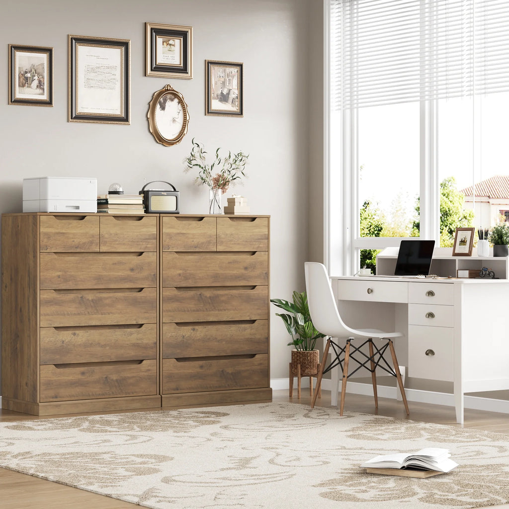 White 6 Drawer Wood Dresser Y33672