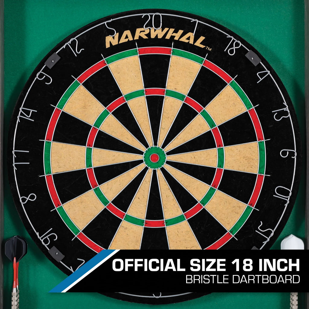 18 in Dartboard and Cabinet Set with 6 Steel Tip Darts H16803