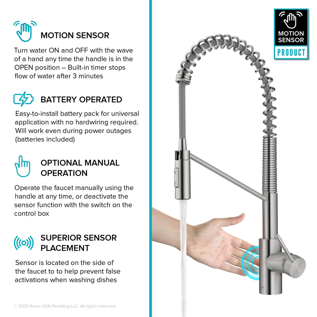 Touchless Sensor Pull-Down Single Handle Kitchen Faucet F63104