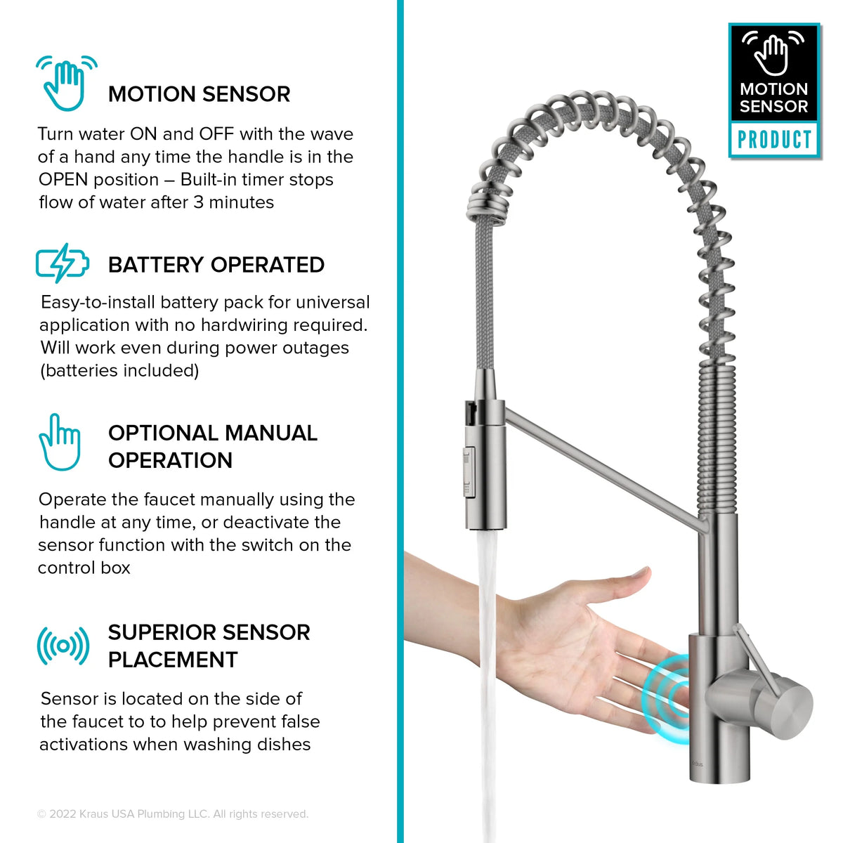 Touchless Sensor Pull-Down Single Handle Kitchen Faucet F63104