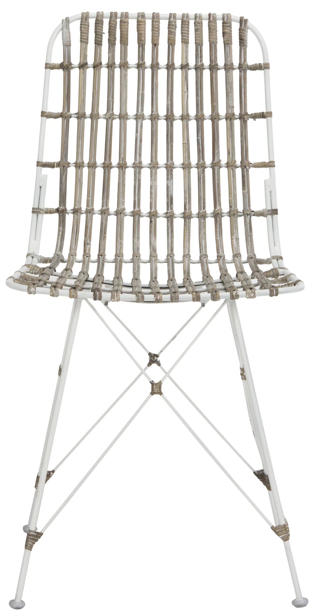 White Wash Wicker Dining Chair Set of 2 L5088