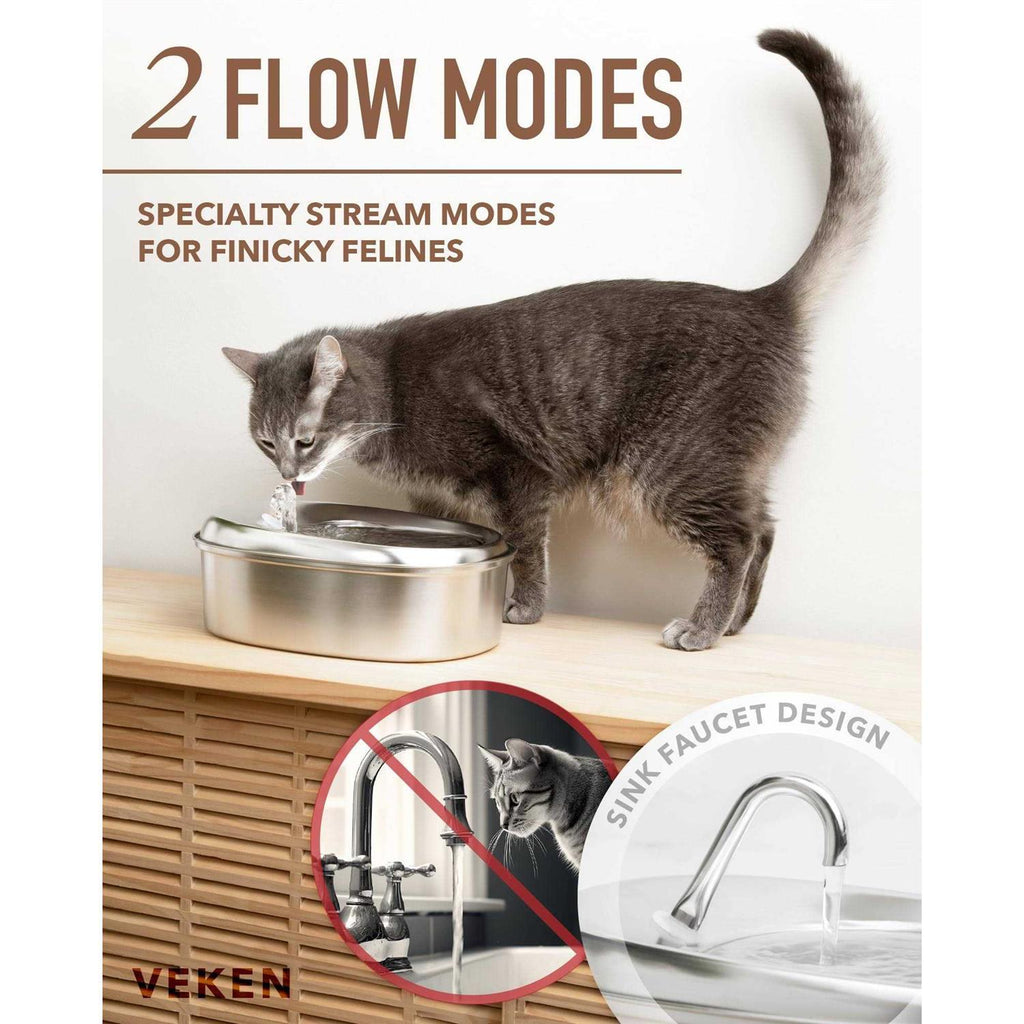 2.5L Stainless Steel Pet Fountain U8574