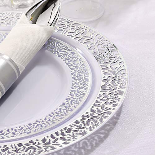 350 Pieces Gold Glitter Disposable Dinnerware Set D764