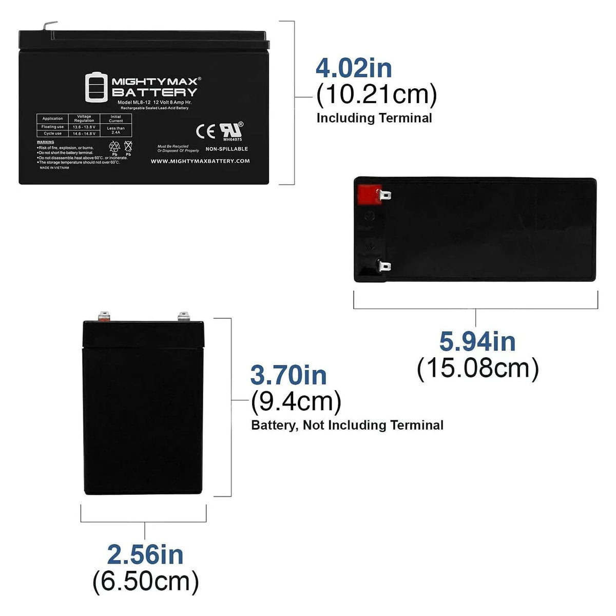 12V 8AH SLA Battery with Charger E1600