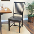 Antique Black Wood Chair K208