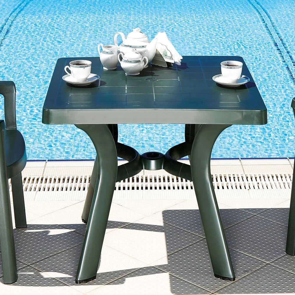 Green 31 inch Resin Square Dining Table L63437