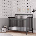 4-in-1 Convertible Metal Crib Matte Black M95720