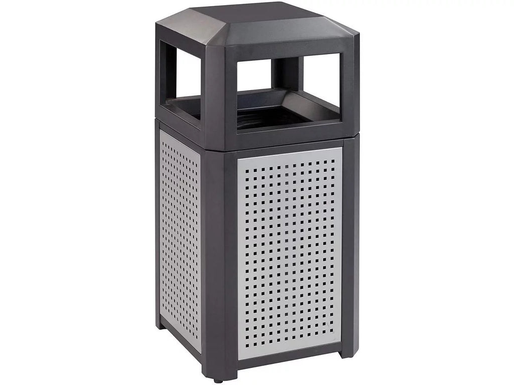 Steel Waste Container 15gal Black C73735