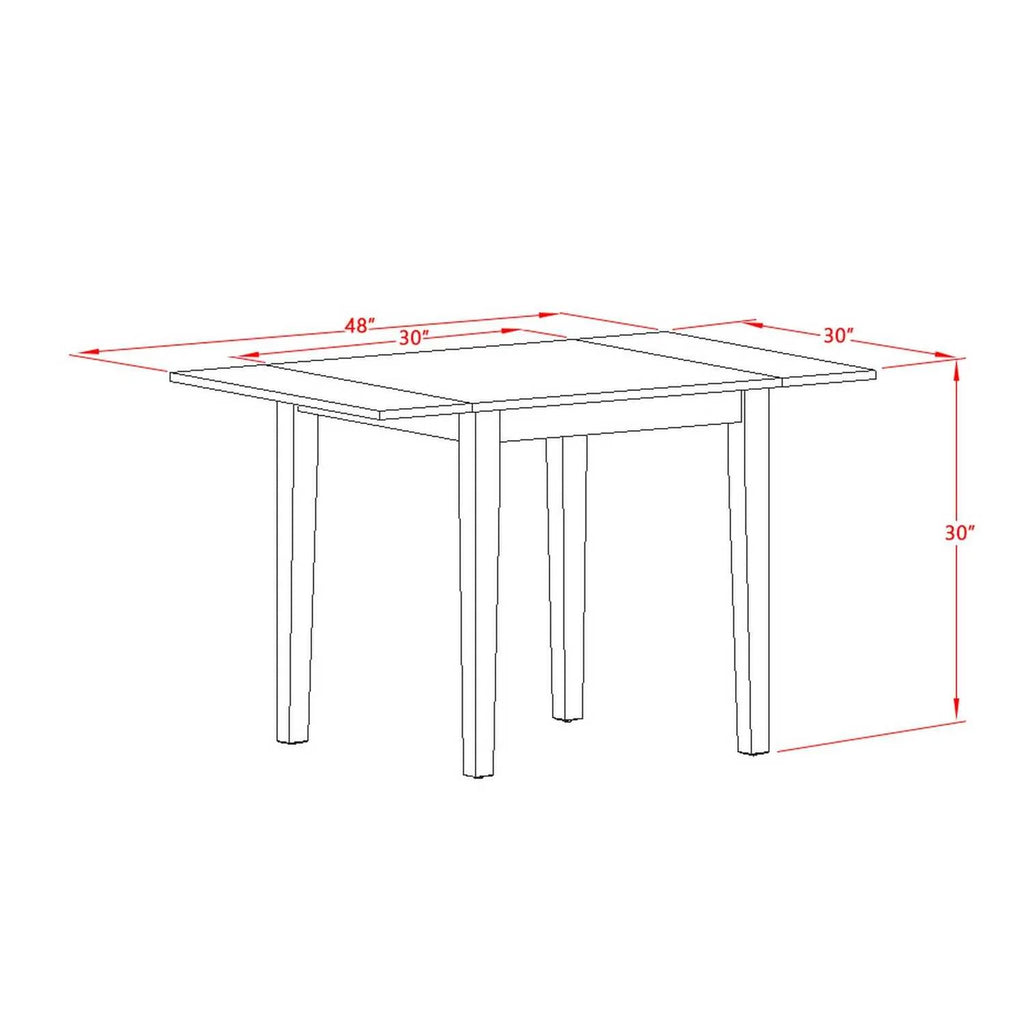 3 Piece Rectangle Dining Table with Dropleaf S287