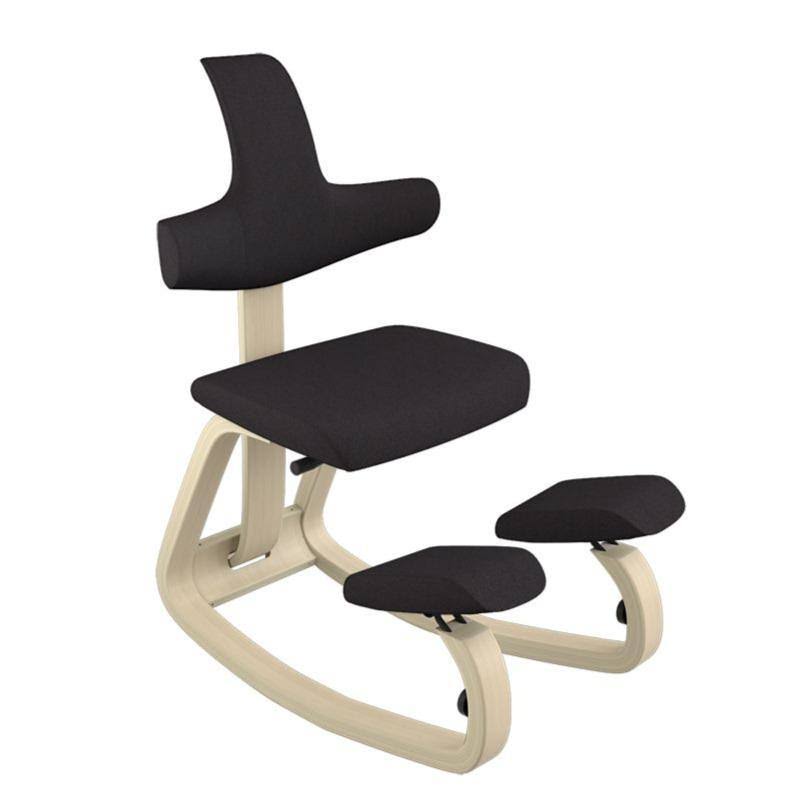 Black Natural Wood Office Chair I6053