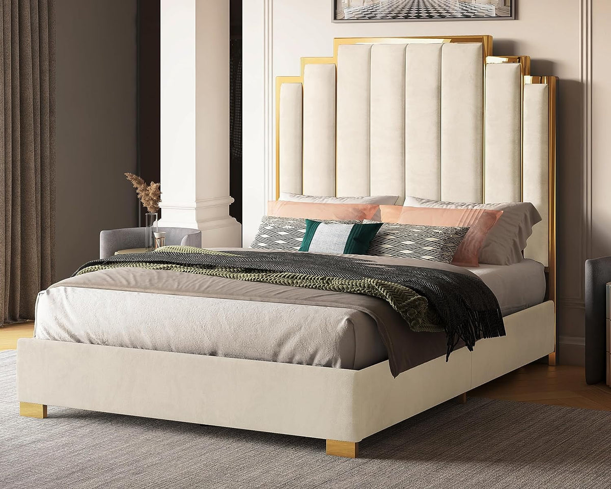 Queen Size Upholstered Bed with Headboard C113