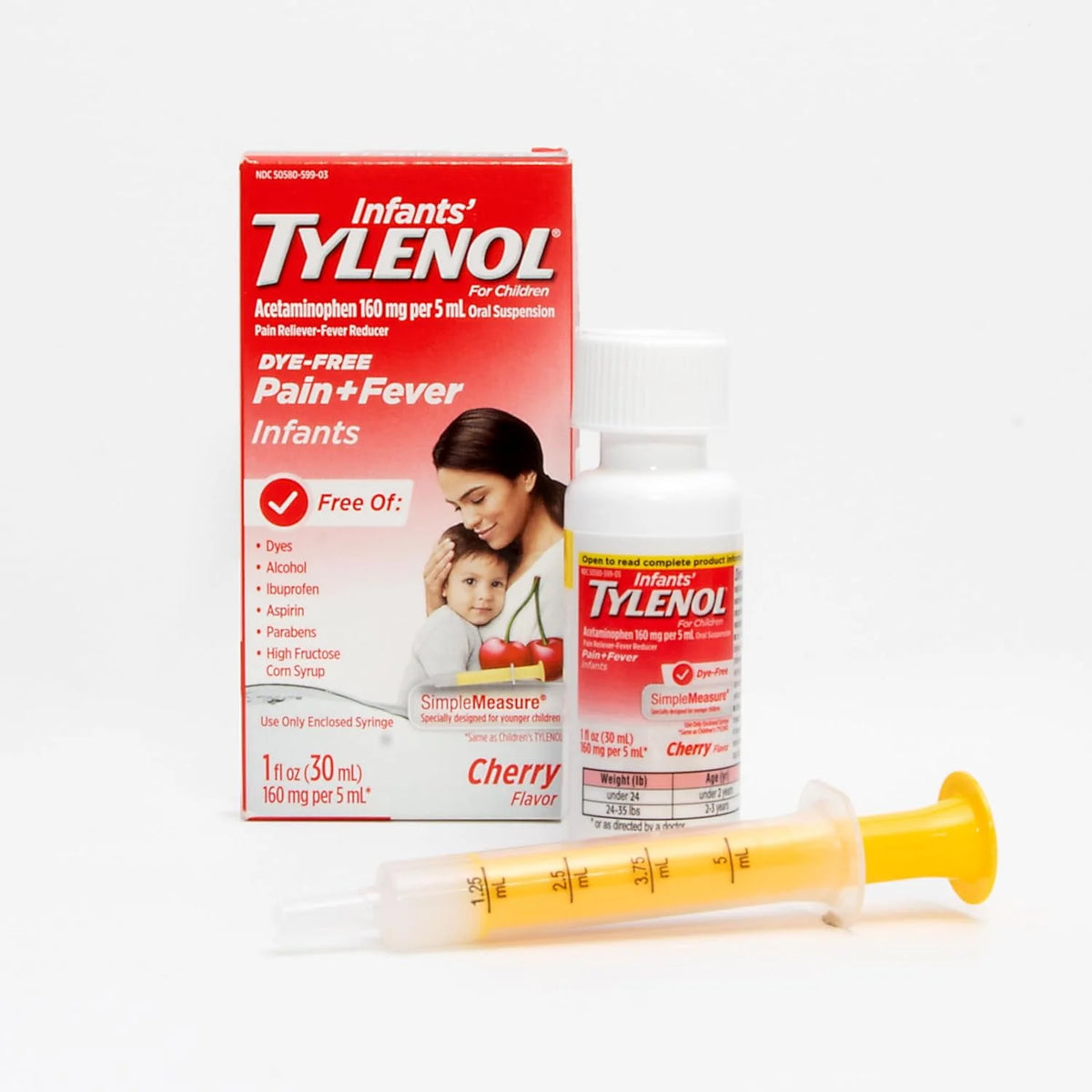 Dye-Free Cherry Acetaminophen Medicine 2 fl. oz E9907