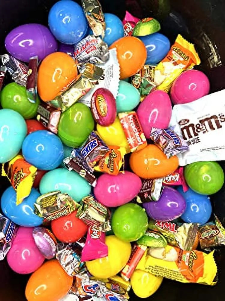 Pre Filled Chocolate Candy Plastic Easter Eggs (100) E743