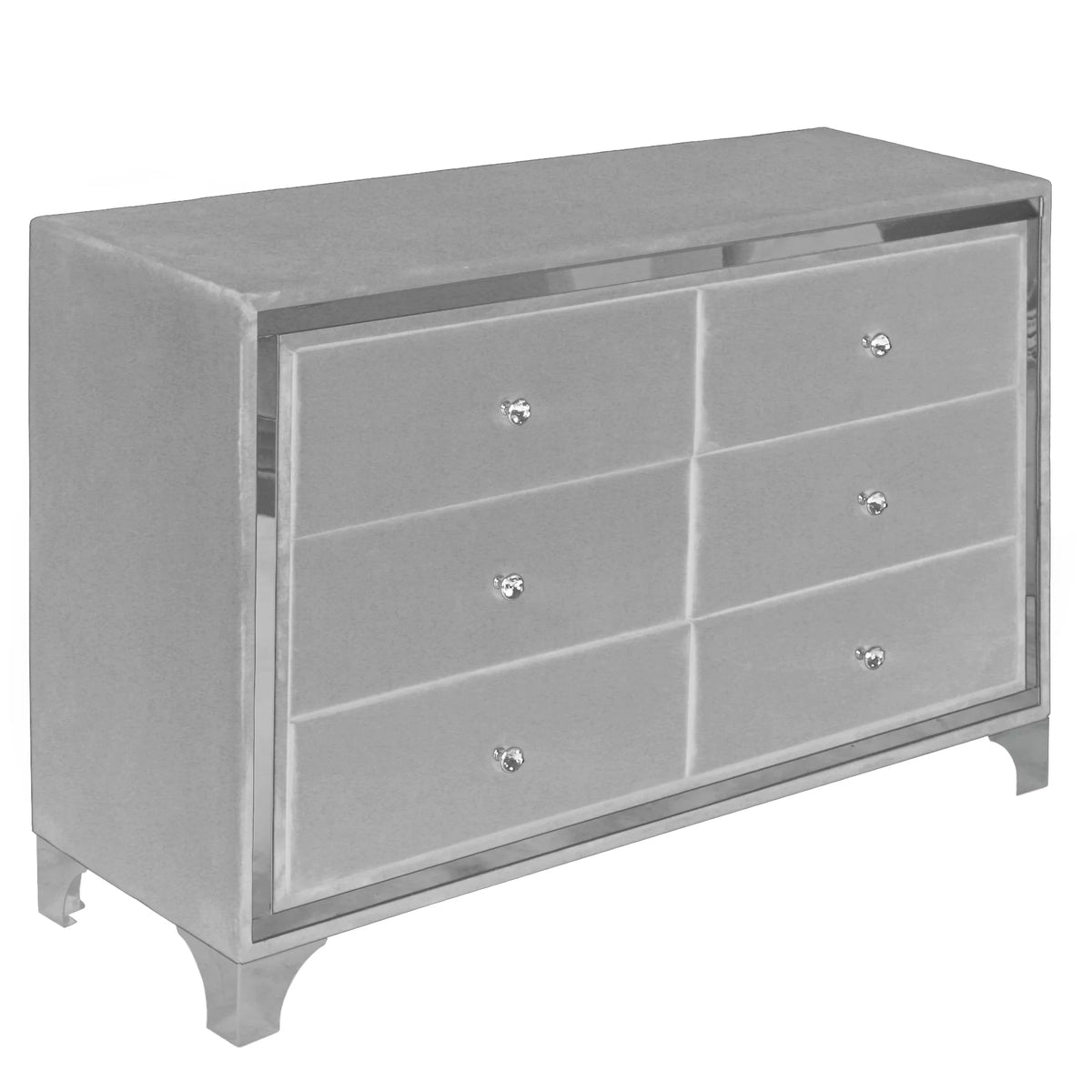 Gray Velvet Double Dresser X9546