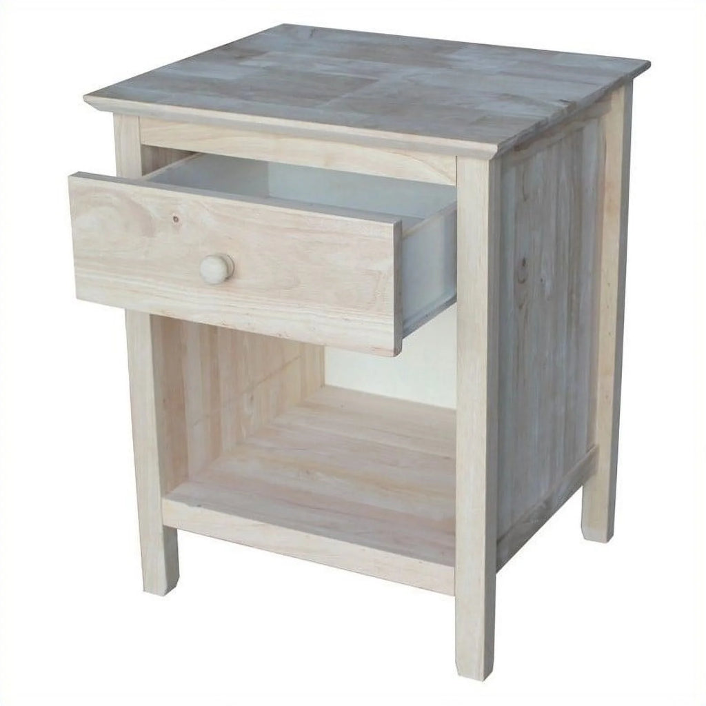 Unfinished 1-Drawer Nightstand A601
