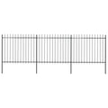 Black Steel Garden Fence with Spear Top Q755