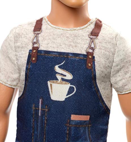 Barista Doll Wearing Café Apron A8453