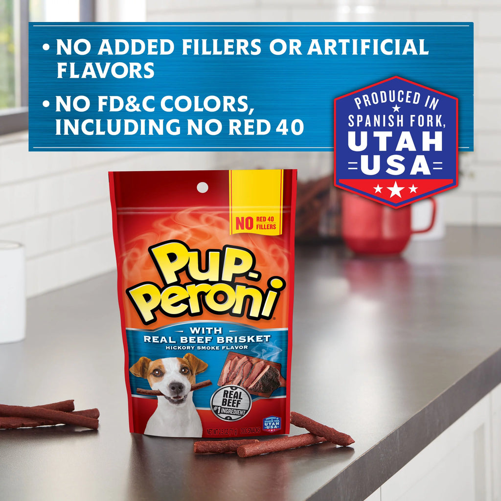 Real Beef Brisket Dog Treats 5.6oz Bag Pack of 8 S13740