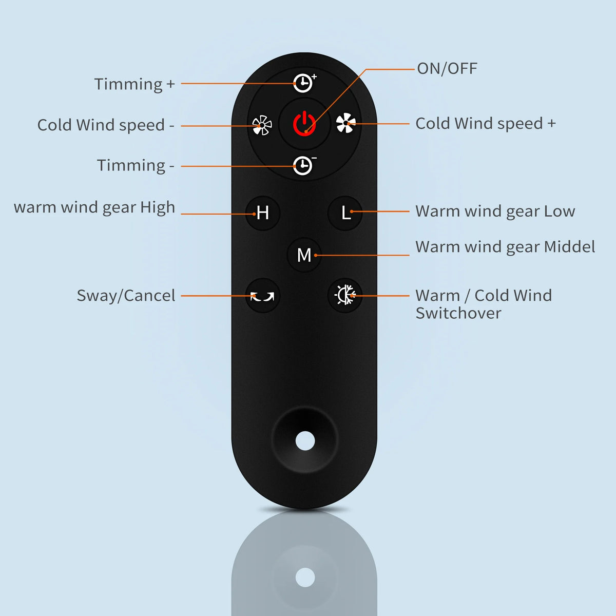 32 inch 10 Speeds Tower Heater and Cooling Fan O3568