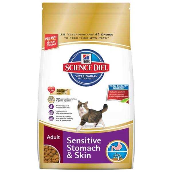 Sensitive Stomach and Skin Adult Dry Cat Food O89320