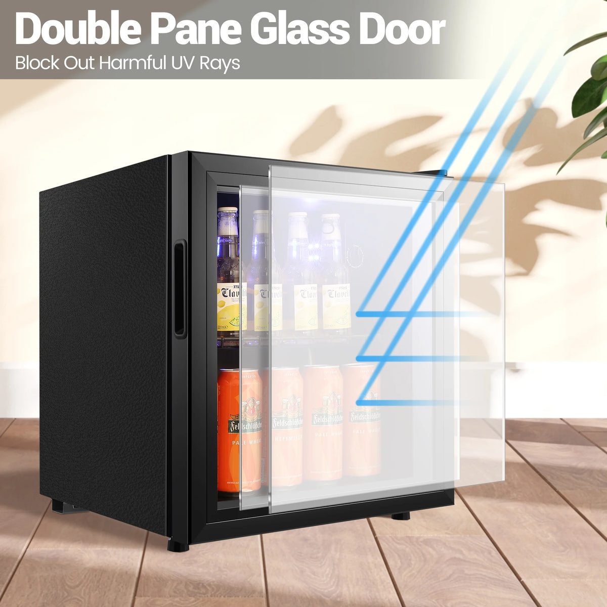 62-Can Beverage Refrigerator and Cooler with Glass Door Z7637