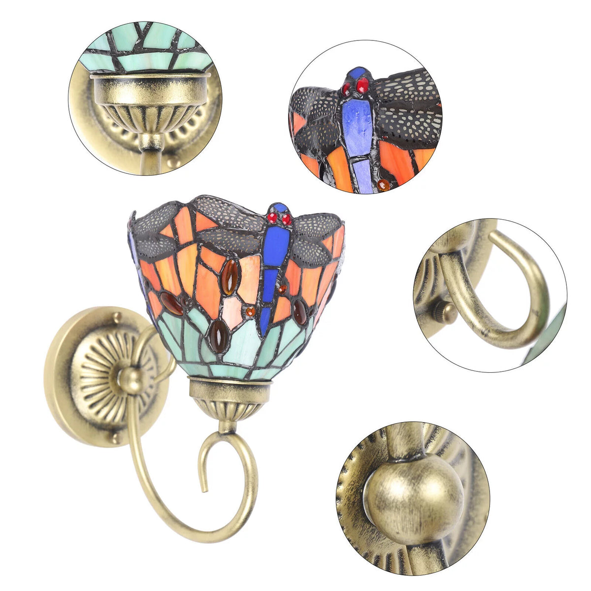Stained Glass LED Wall Sconce P271