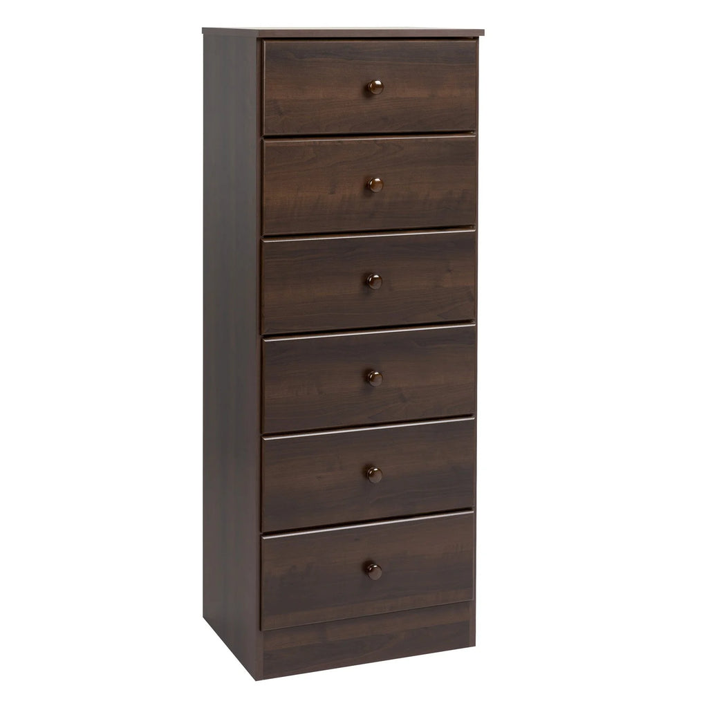 Black 6 Drawer Dresser V7589