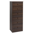 Black 6 Drawer Dresser V7589